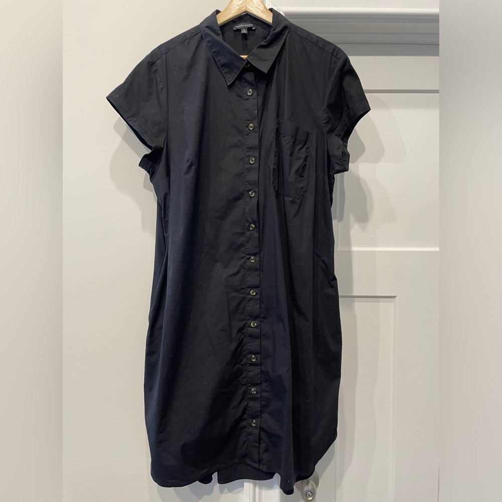 Universal Standard Size S 14/16 Black Short Sleeve Shirt Dress